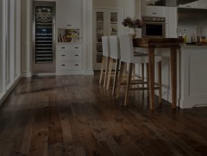 white kitchen with new flooring